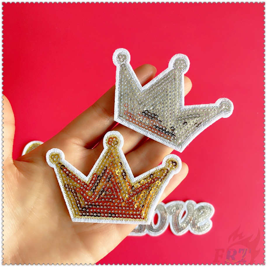 Miếng vá ủi quần áo hình trái tim vương miện