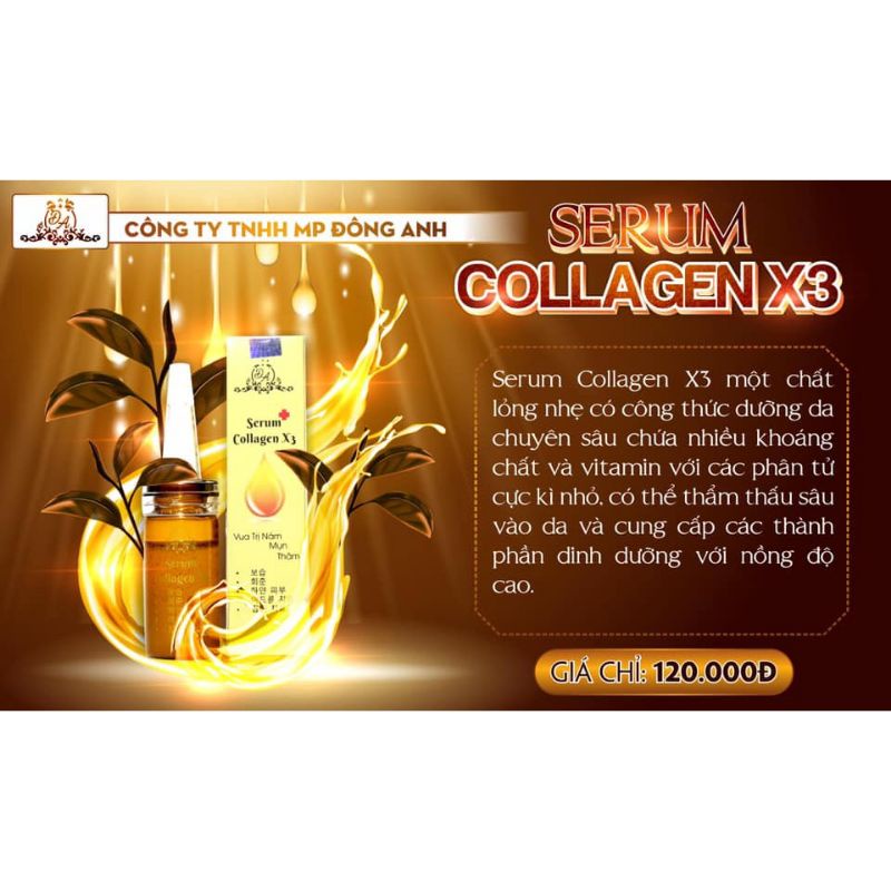 [Chính hãng 100%] Serum Collagen X3 căng bóng da Mỹ Phẩm Đông Anh