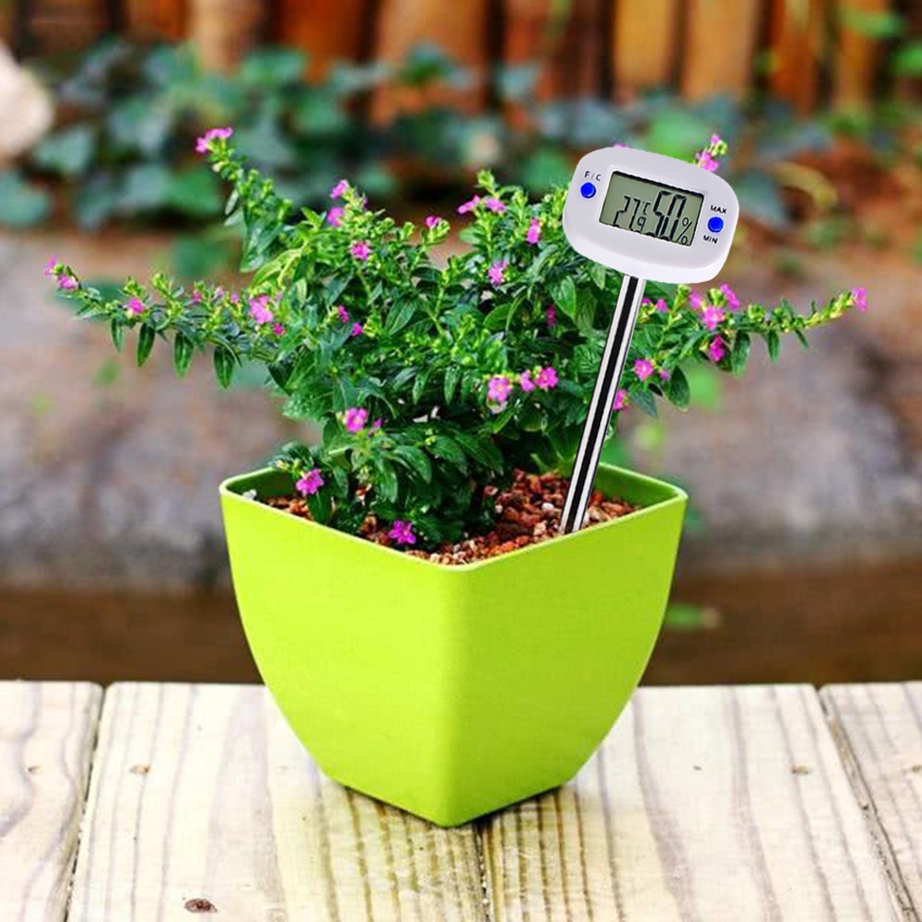 [CHOO] Digital Soil Hygrometer Moisture Meter Temperature Humidity Tester with Probe for Gardening Farming