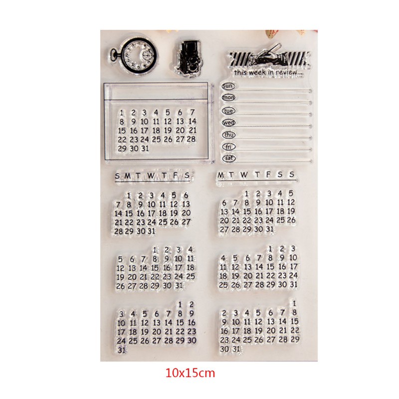 Con Dấu Silicon Trong Suốt Hình Chữ Số Dùng Trang Trí Album Ảnh / Thiệp Diy