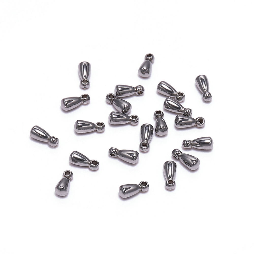Bộ 20 hạt phụ kiện bằng thép không gỉ 2.6x6.2mm tiện dụng để làm trang sức