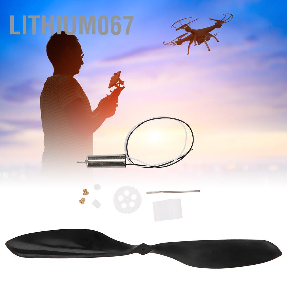 Set 2 Động Cơ Không Lõi Cho Máy Bay Điều Khiển Từ Xa - Hộp số tốc độ cao Cánh quạt cho đồ chơi RC Lithium067