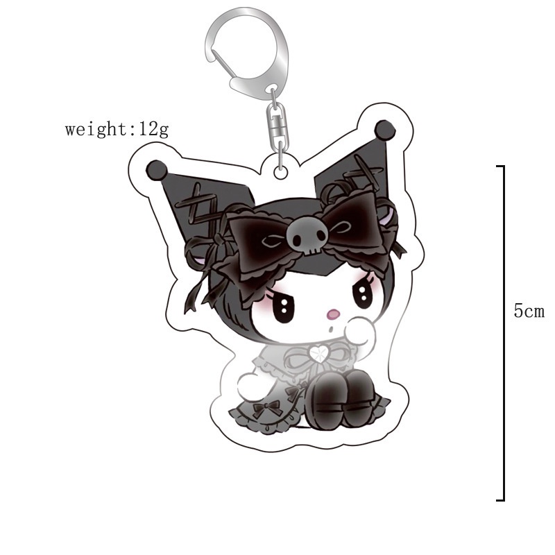 Móc Chìa Khóa Bằng Acrylic Hình Nhân Vật Hoạt Hình Sanrio Melody Kuromi Cinnamoroll Hello Kitty Đáng Yêu