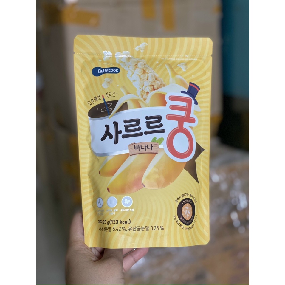 Bánh bỏng ăn dặm BEBECOOK bổ sung LỢI KHUẨN cho bé 12m+