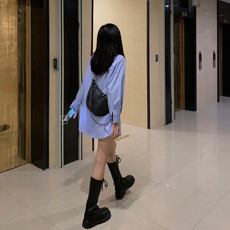 Áo Sơ Mi Dài Tay Cổ Bẻ Thời Trang Hàn Quốc Cho Nữ