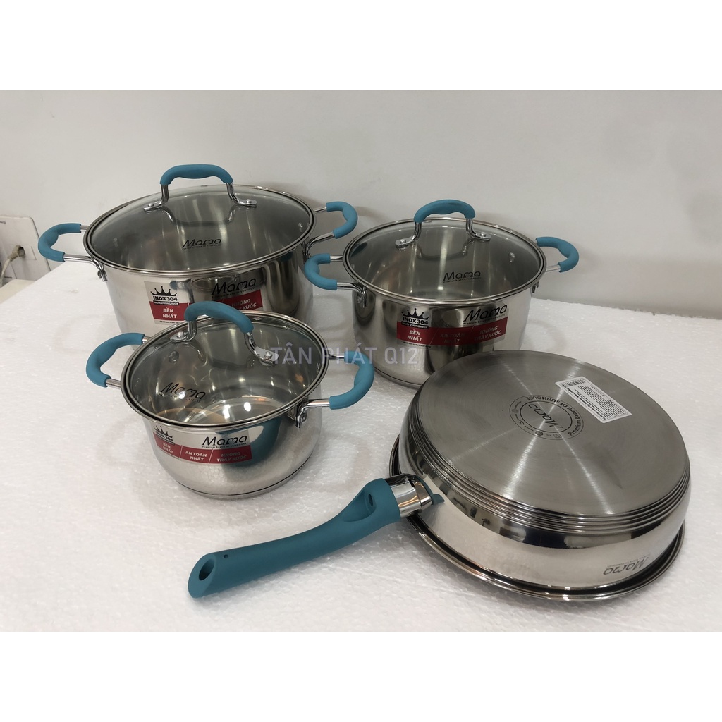BỘ NỒI CHẢO INOX 5 ĐÁY SUNHOUSE MAMA SHG506
