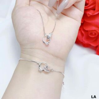 DÂY CHUYỀN BẠC 2 CHIẾC NHẪN LỒNG NHAU