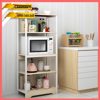 Tủ/Kệ để đồ đa năng 5 tầng 60x35x130cm, kệ lò vi sóng xoong nồi đa năng