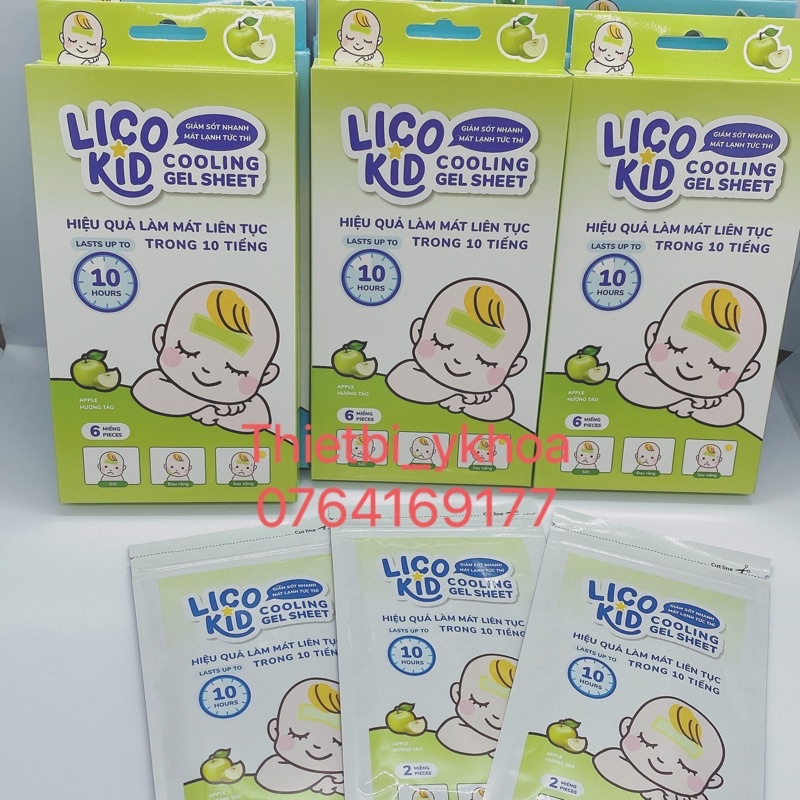 MIẾNG DÁN HẠ SỐT NHANH AN TOÀN CHO BÉ LICO KID NHIỀU HƯƠNG