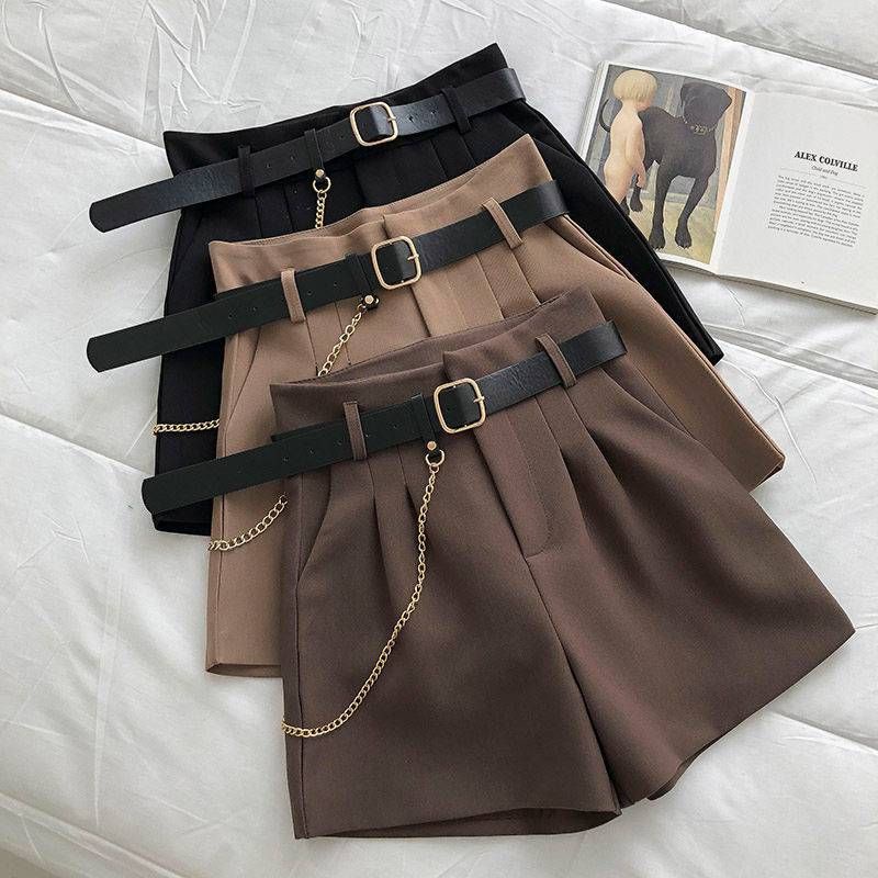 Quần short chiết ly MIE sooc đùi tặng kèm đai da cao cấp QS38
