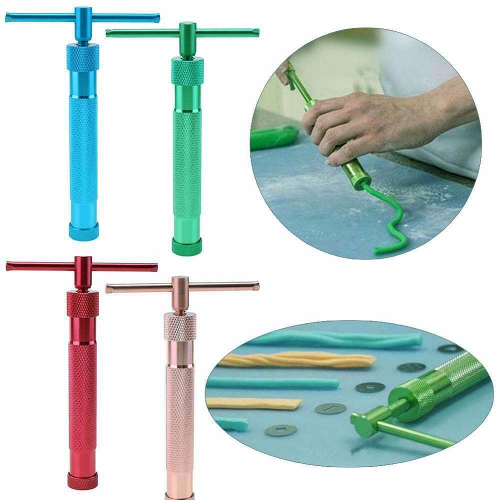 Dụng cụ đùn sáng tạo để điêu khắc làm đồ nướng đồ gốm bánh ngọt kẹo mềm xoay được với 20 đĩa phụ kiện tự làm thủ công