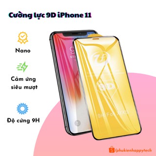 Kính cường lực 9d iphone 11 độ cứng 9h - happytech