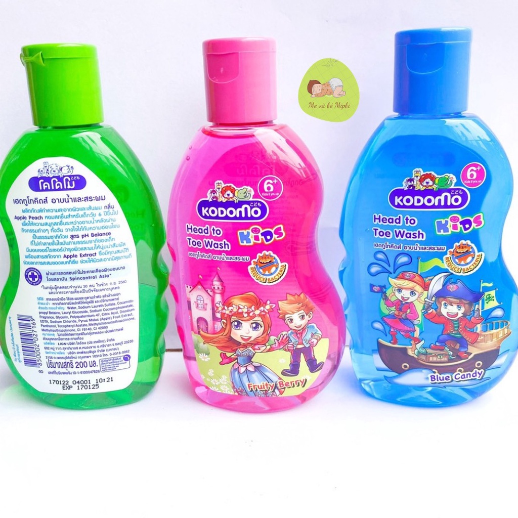 Sữa tắm gội Kodomo 200ML Thái Lan dành cho trẻ em ❌ Sữa tắm gội 2in1 Kodomo