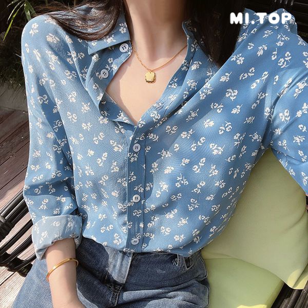 Áo Sơ Mi Tay Dài Dáng Rộng Plus Size Cho Nữ