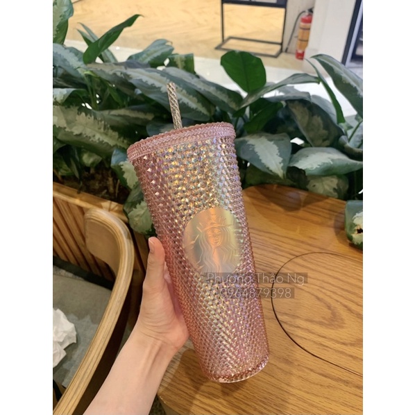 Ly Cold Cup Starbucks Bling 24OZ  Twinkle Rose Gold 2022