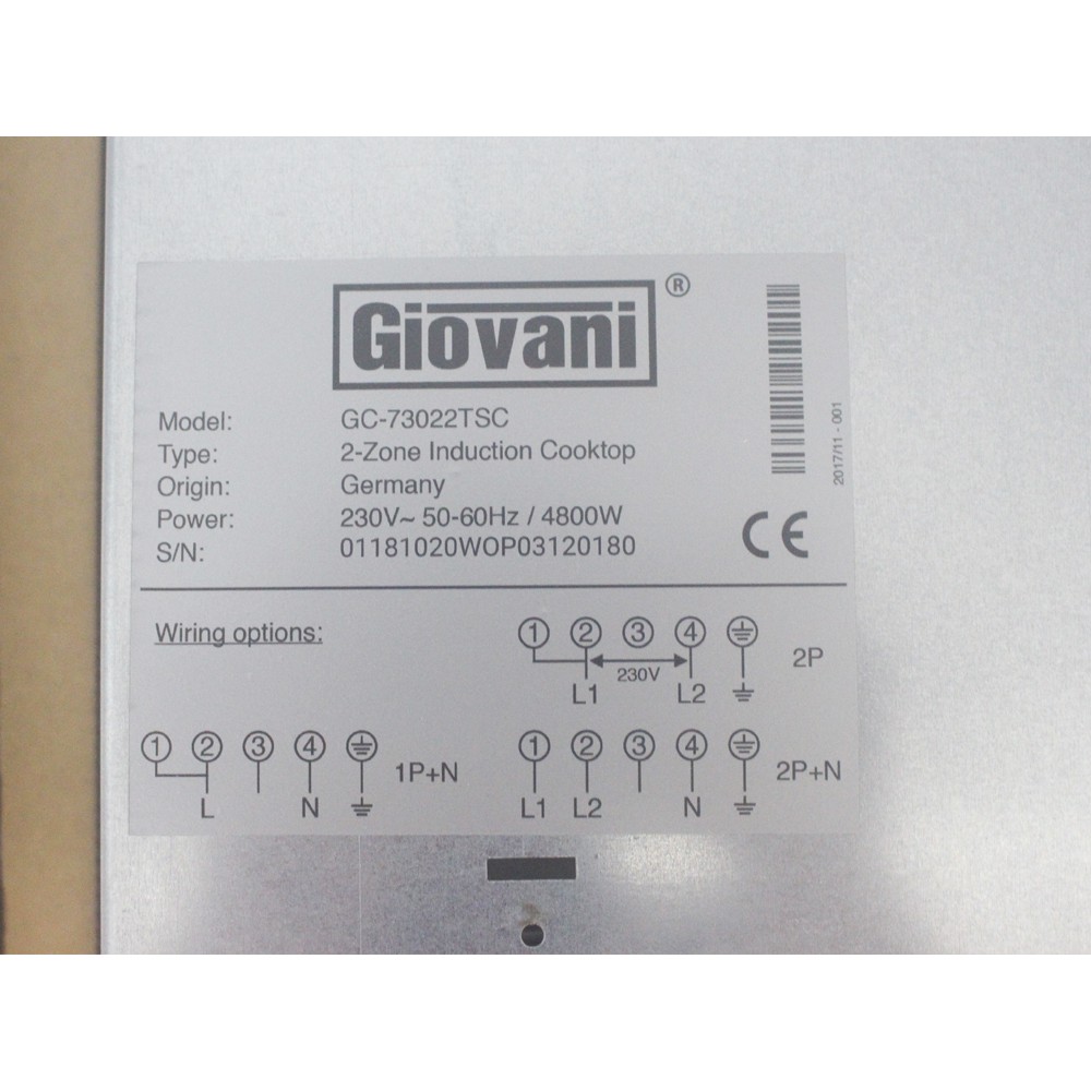 [SALE UP TO 50%] Bếp từ Giovani GC 73022TSC