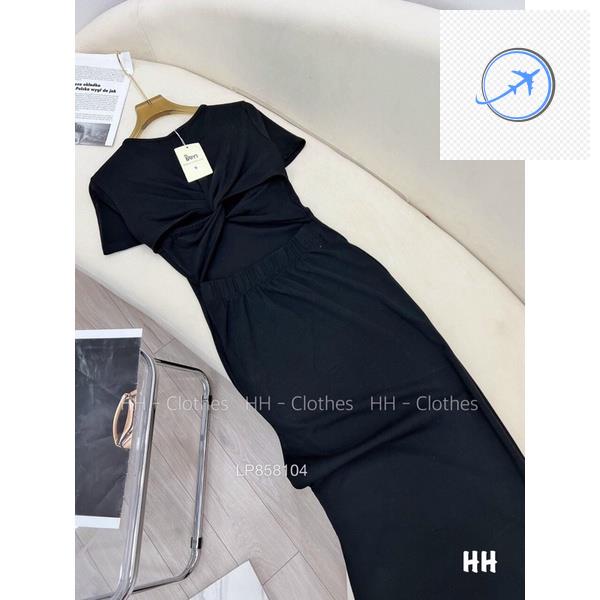 🕵️ Đầm body cutout xoắn lưng tay con 🕵️