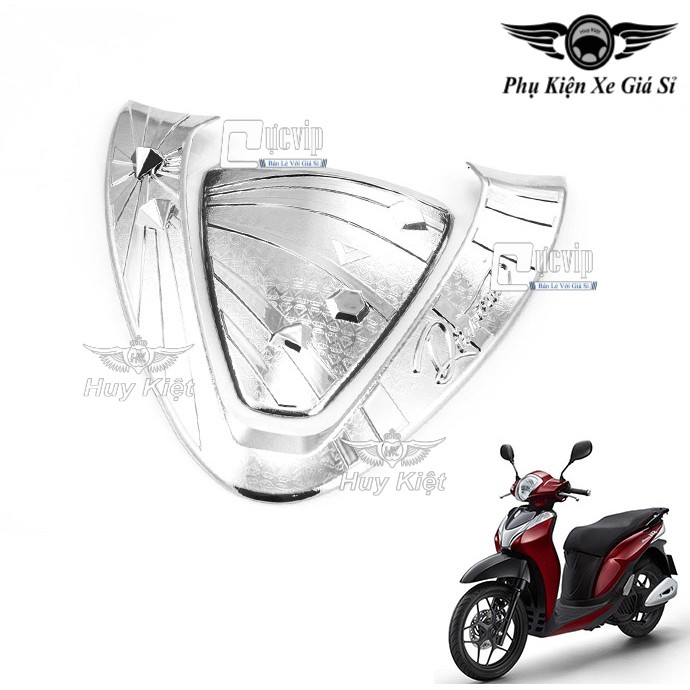 Combo Ốp Mặt Nạ Chỉ Mũi Lớn + Nhỏ SH Mode 2020 - 2024 Xi Inox, Mạ Crom MS3294