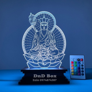 Đèn led 3D hình Phật - Địa Tạng Vương Bồ Tát - Mẫu hình ngồi - Shop DnD
