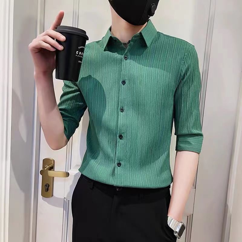 Áo Sơ Mi Nam Ngắn Tay Họa Tiết Bầu Trời Thời Trang