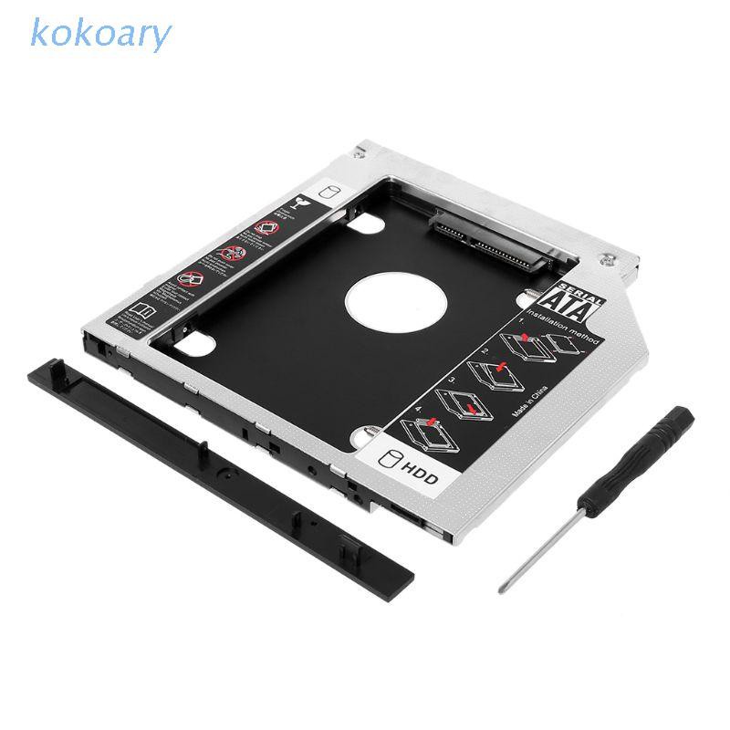 Bộ Chuyển Đổi Ổ Cứng Kok 2nd Hdd Caddy 9.5mm Sata Sang Sata Cho Laptop Cd / Dvd