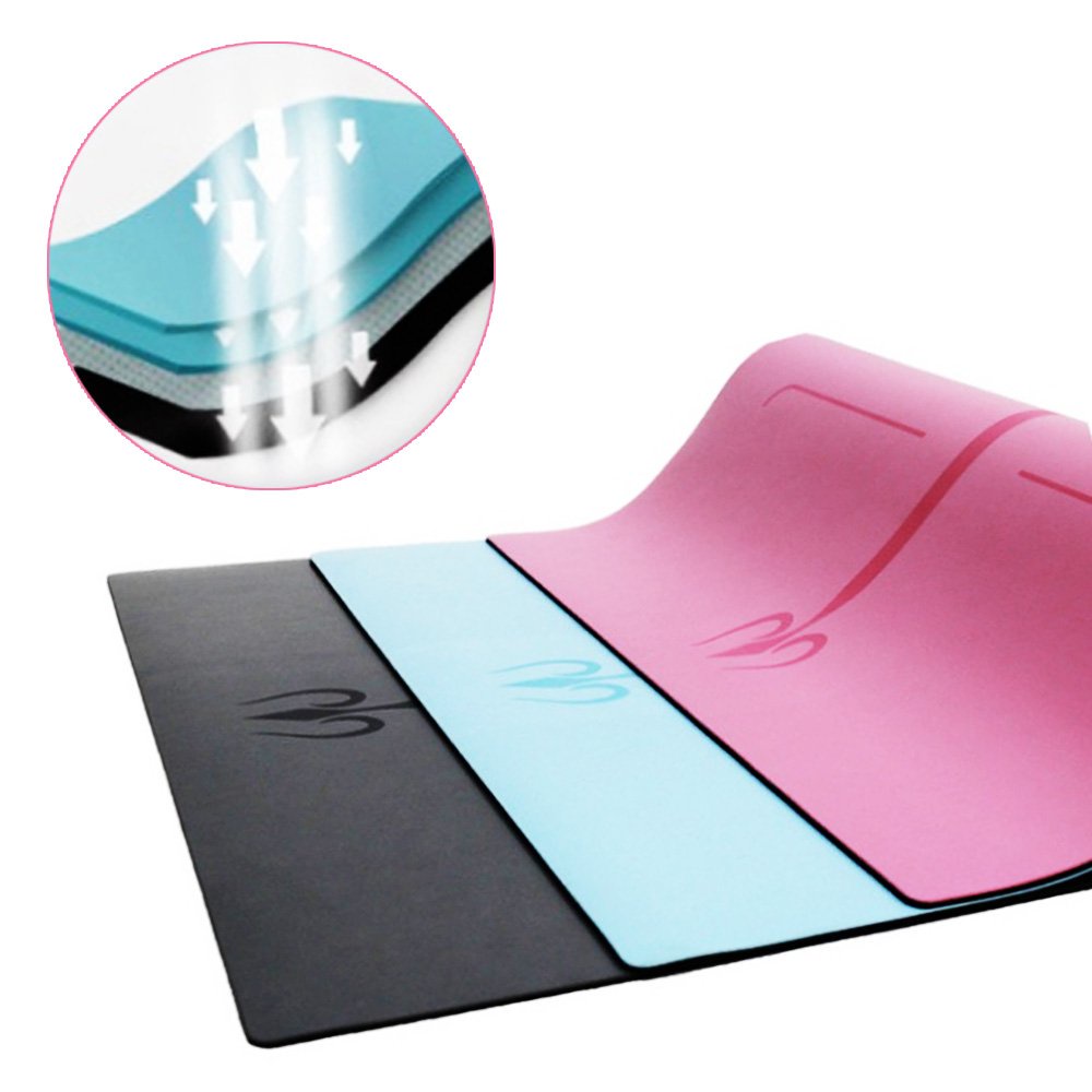 Thảm Tập Yoga Định Tuyến 5mm Cao Su PU Cao Cấp