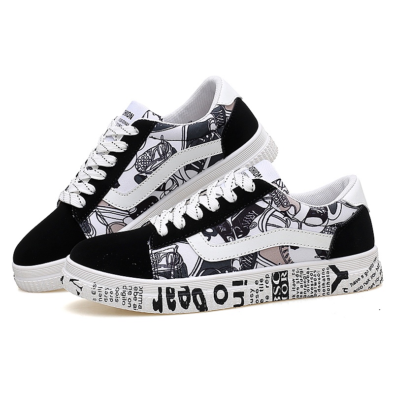 Giày Thể Thao Air Force One Vải canvas Cổ Thấp Thoáng Khí Phong Cách hip-hop Cá Tính