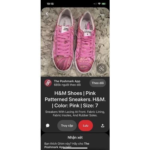 Giày si vải gấm size 37