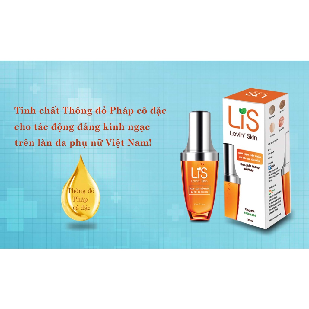 Gel dưỡng da LiS Lovin skin 30ml - Tinh chất thông đỏ
