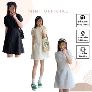 Váy xốp cổ sen có 3 màu tiểu thư sang chảnh phong cách ulzzang