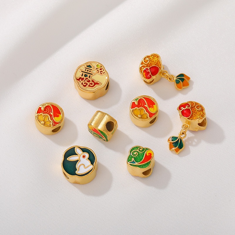 Bộ Hạt Ngọc Bích/Cá Koi/ Thỏ/ Cá Koi Làm Vòng Tay/Dây Chuyền Thủ Công diy