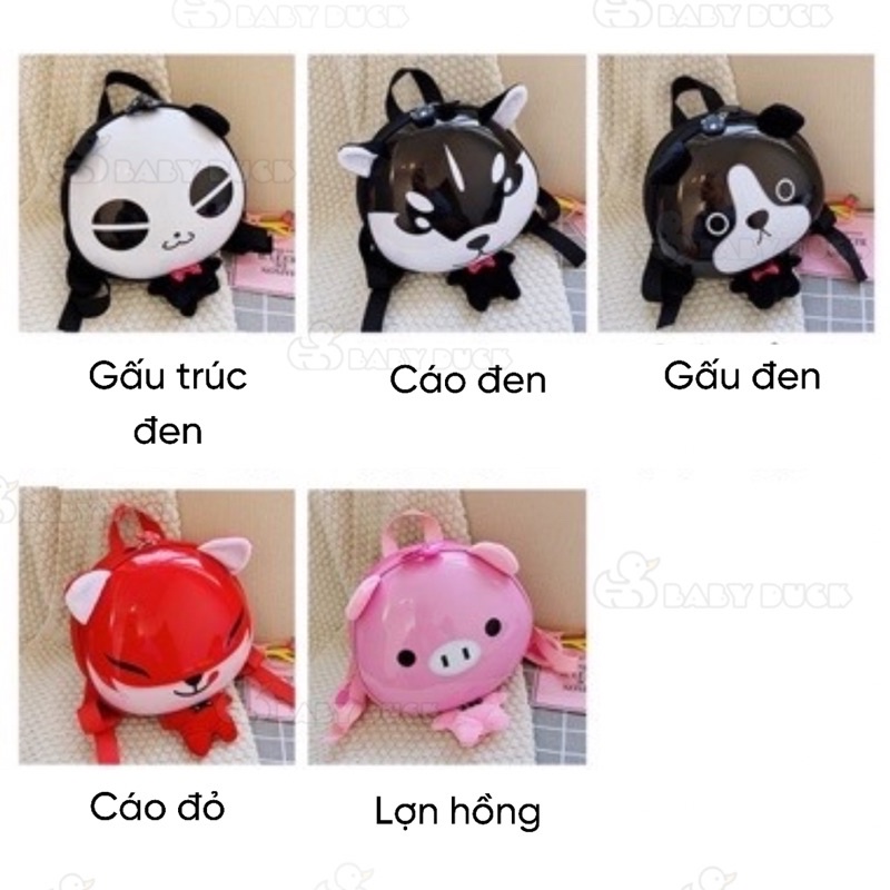 Balo hộp trẻ em hình các con thú ngộ nghĩnh cho bé, balo trứng cho bé