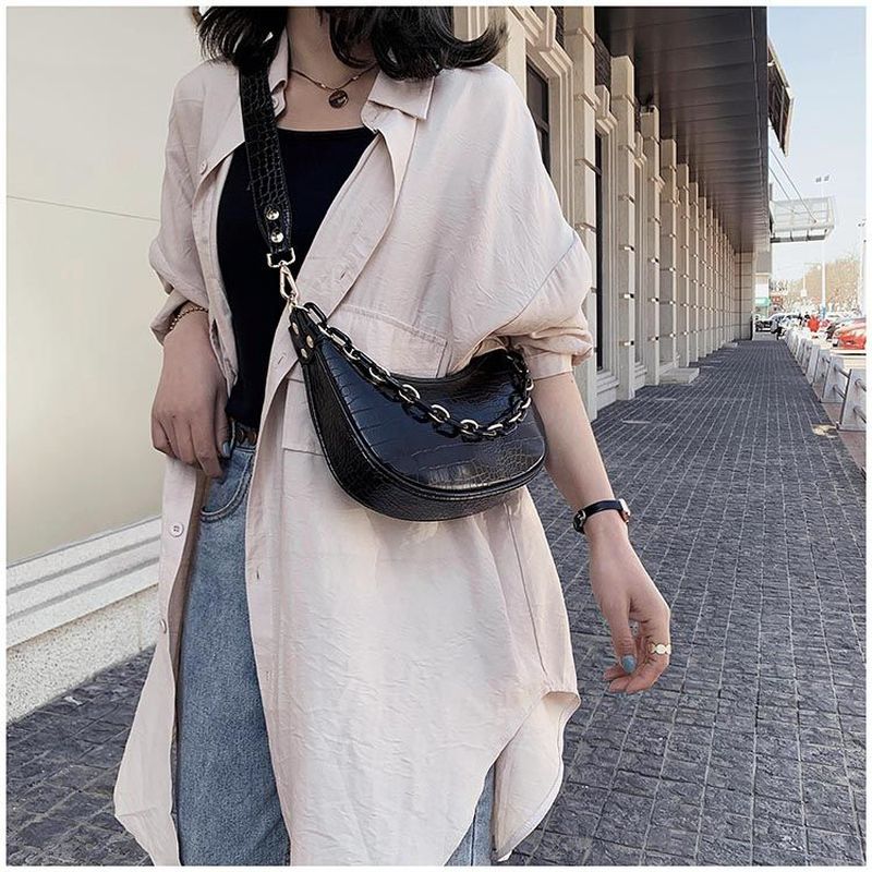 Fashion Crocodile Leather Shoulder Bag For Women