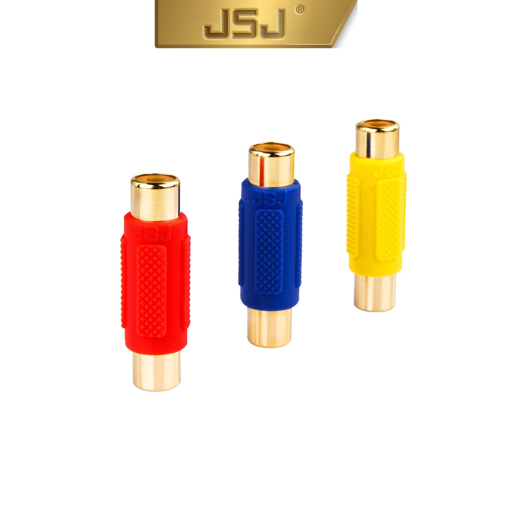 Jack kết nối 2 đầu bông sen JSJ T222 thiết kế tinh tế gia công sắc sảo đầu nối được mạ vàng chắc chắn