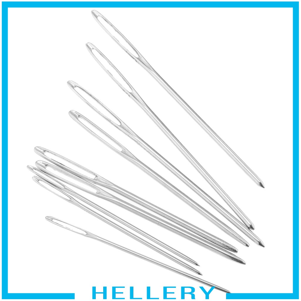 [HelleryVN] Set 9 Kim Móc Len Bằng Kim Loại Mắt To Blunt Cho Dự Án Đan Len
