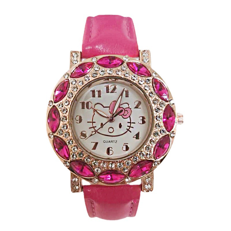 Đồng Hồ Đeo Tay Thời Trang Hình Mèo Hoạt Hình Đáng Yêu Dành Cho Trẻ