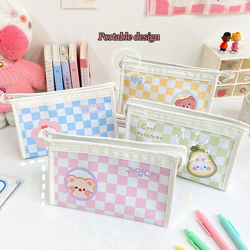 Túi Đựng Bút Họa Tiết Hoạt Hình Sức Chứa Lớn Cho Học Sinh