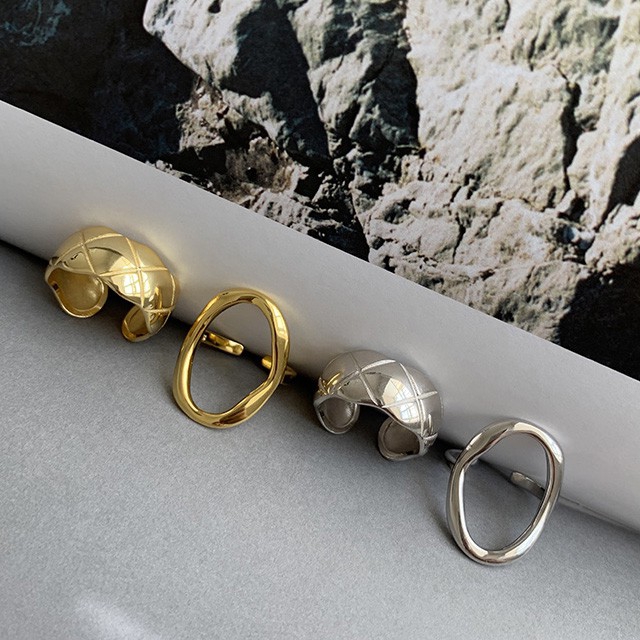 Nhẫn Đeo Tay Kim Loại Thiết Kế Đơn Giản Thời Trang Nữ