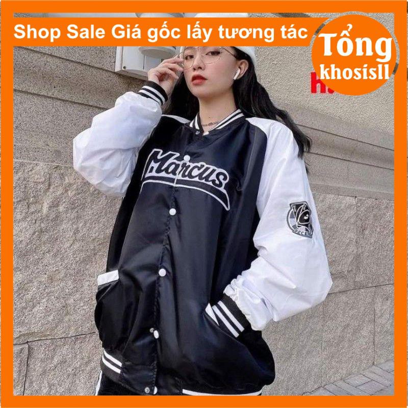 Áo Khoác Dù Bomber MACus phối tay trắng 1 lớp - Thời trang thu đông nam nữ Unisex Ulzzang