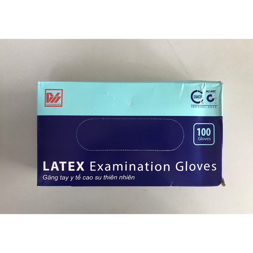 GĂNG TAY Y TẾ LATEX HỘP 100 CHIẾC