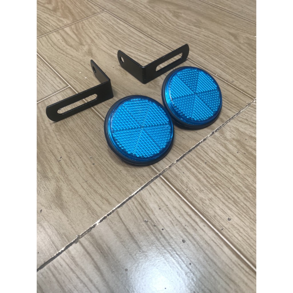 Mắt mèo dạ quang gắn dè bảng số bát sắt màu xanh dương