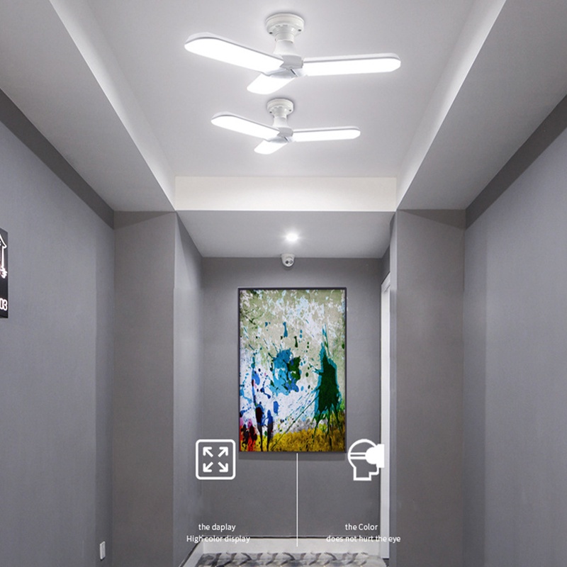 Bóng Đèn LED E27 30W / 45W / 60W Hình Quạt Có Thể Gập Lại