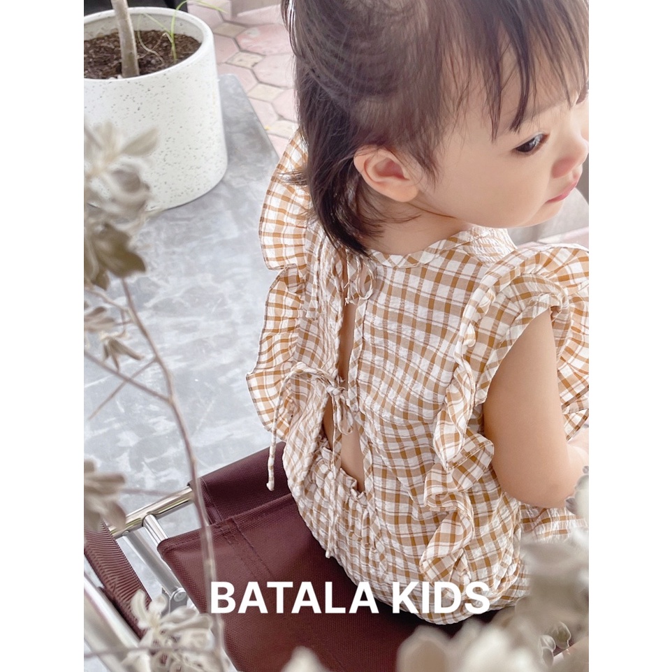 Set quần áo bé gái Batala kids, đồ bộ bé gái mùa hè chất thô mền thoáng mát đi chơi đi biển cho bé từ 8-23kg