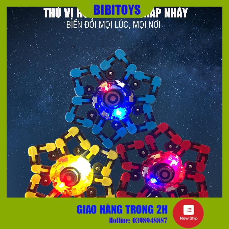 Con quay đồ chơi robot fidget spinner đầu ngón tay cơ khí dạng chuỗi biến hình , con quay hồi chuyển giải nén spinner