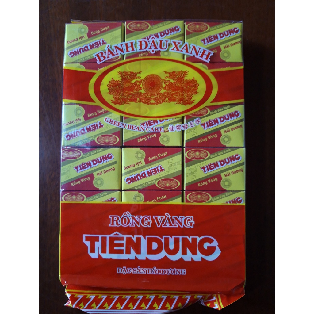 Bánh đậu xanh rồng vàng Tiên Dung 445g (36 hộp nhỏ) SX 12/4/2022 hsd 12/9/22