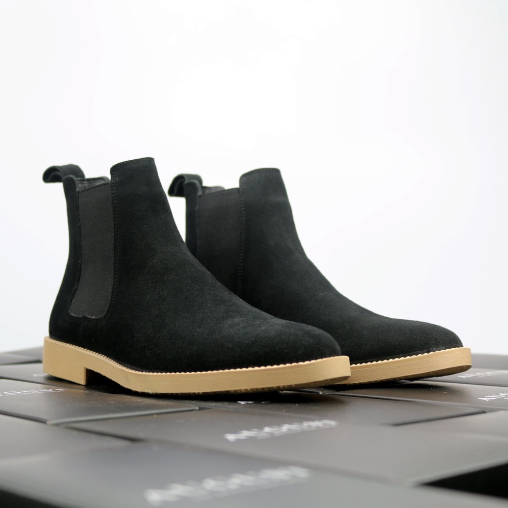 Chelsea Boots nam màu đen chất liệu da lộn đế crepe | BigBuy360 - bigbuy360.vn