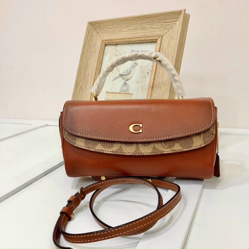🎀 TÚI COACH DA CANVAS DÁNG CLUTCH 2 NẮP