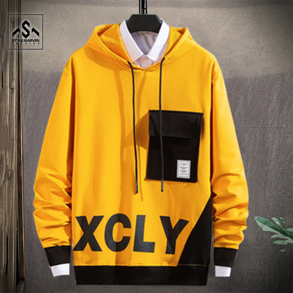 Hoodie nam thời trang thiết kế mũ trùm giữ ấm STYLE MARVEN áo nỉ KCLY phối túi trẻ trung - AO TOP NAM 90000187