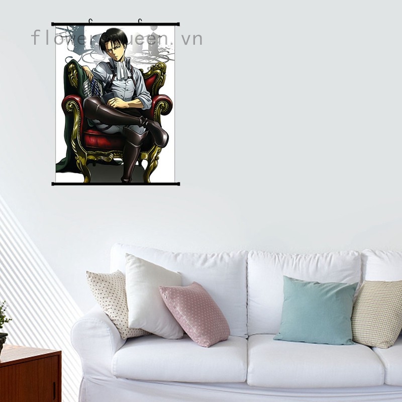 flowersqueen Tấm poster hình nhân vật anime Attack on Titan