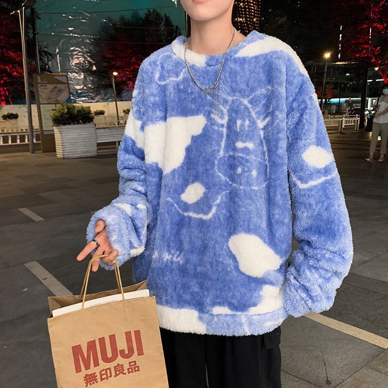 Áo Sweater Phủ Lông Nam Nữ Hai Màu
